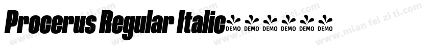 Procerus Regular Italic字体转换